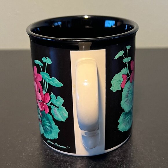 Pair of Vintage FIB Flowers Inc. Balloons Floral Mugs w/ Artwork by Jane Bowen - Picture 13 of 14